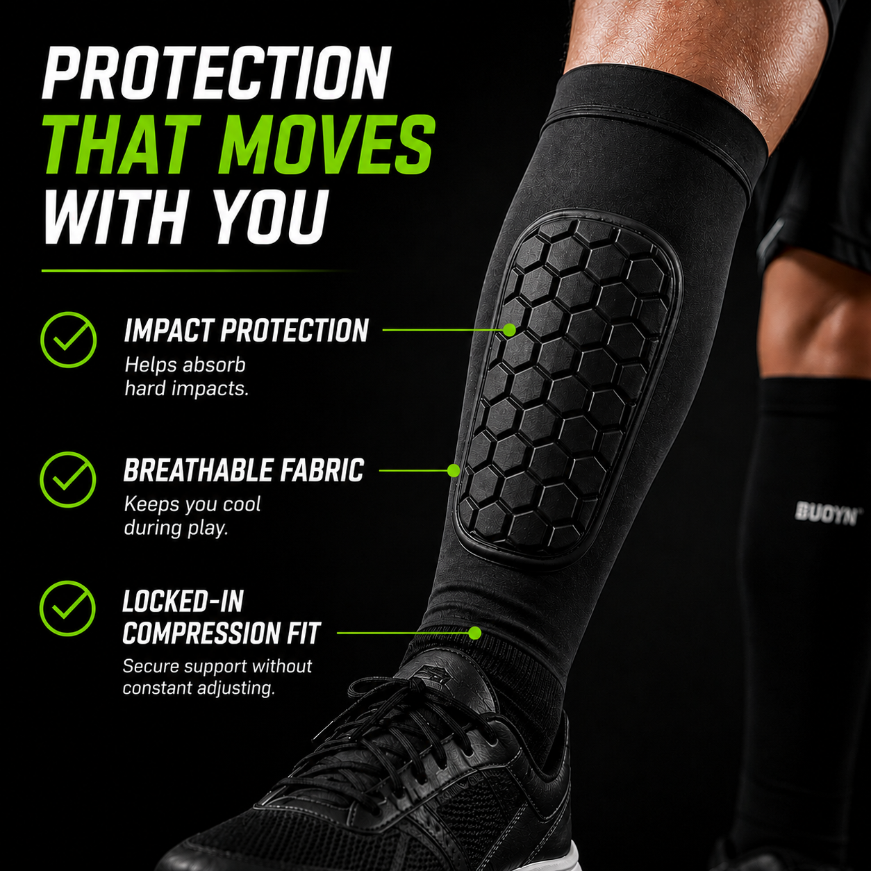 BUOYN™ Compression Shin Guards